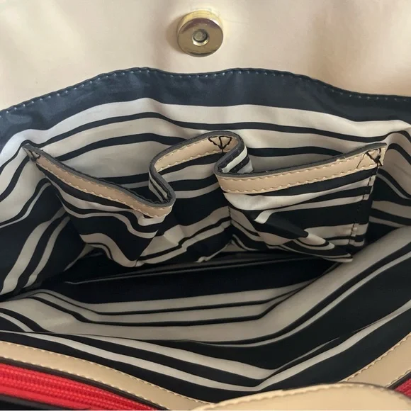 Anne Klein Quilted Patent Leather Shiny Black Tote Purse Shoulder Bag - Picture 14 of 14